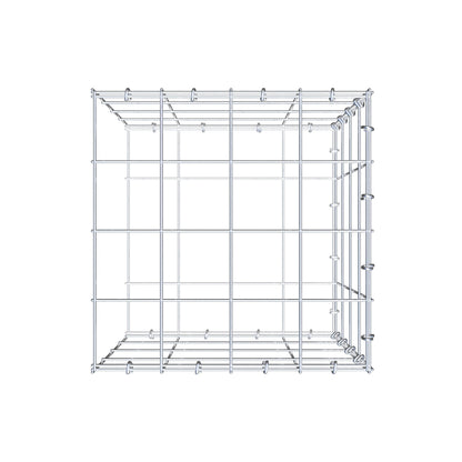 Mounted gabion type 2 40 cm x 40 cm x 40 cm (L x H x D), mesh size 10 cm x 10 cm, C-ring
