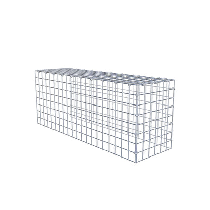 Gabião Tipo 4 100 cm x 40 cm x 30 cm (C x A x P), malhagem 5 cm x 5 cm, anel C
