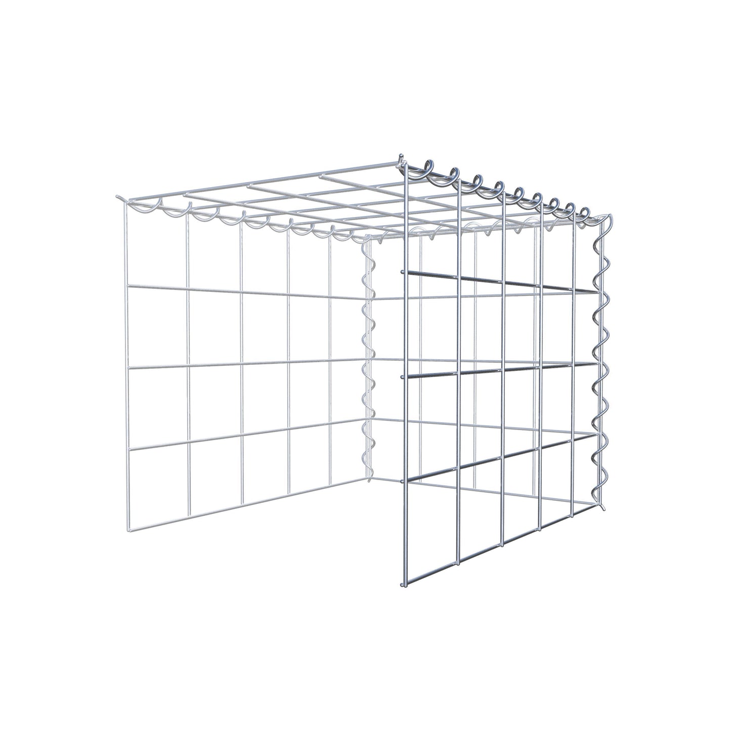 Opvokset gabion type 4 50 cm x 40 cm x 40 cm (L x H x D), maskestørrelse 10 cm x 10 cm, spiral
