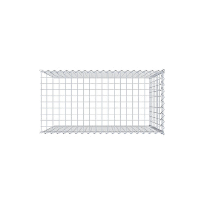 Grown-on gabion type 4 100 cm x 90 cm x 50 cm (L x H x D), mesh size 5 cm x 10 cm, spiral