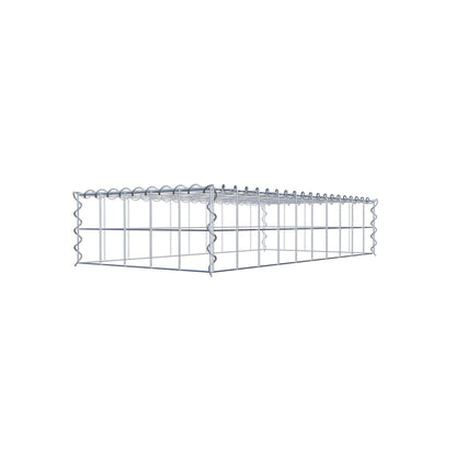 Extra gabion typ 3 100 cm x 20 cm x 50 cm (L x H x D), maskstorlek 10 cm x 10 cm, spiral