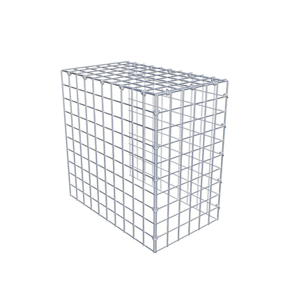 Opbouw schanskorf type 4 50 cm x 50 cm x 30 cm (L x H x D), maaswijdte 5 cm x 5 cm, C-ring