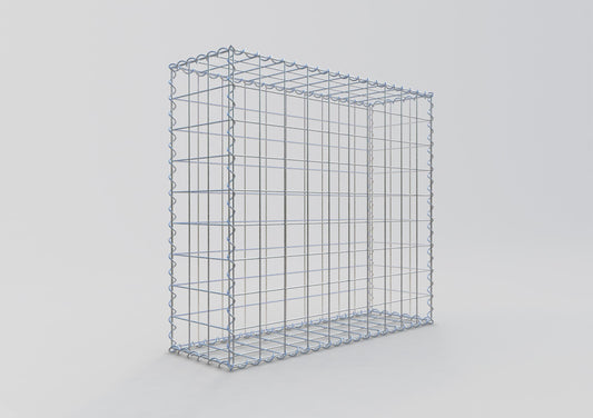 Gabion 100 cm x 90 cm x 30 cm (L x H x D), maskstorlek 10 cm x 10 cm, spiral