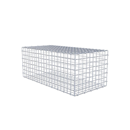Gabion 100 cm x 40 cm x 50 cm (L x H x D), maskestørrelse 5 x 5 cm, spiralring