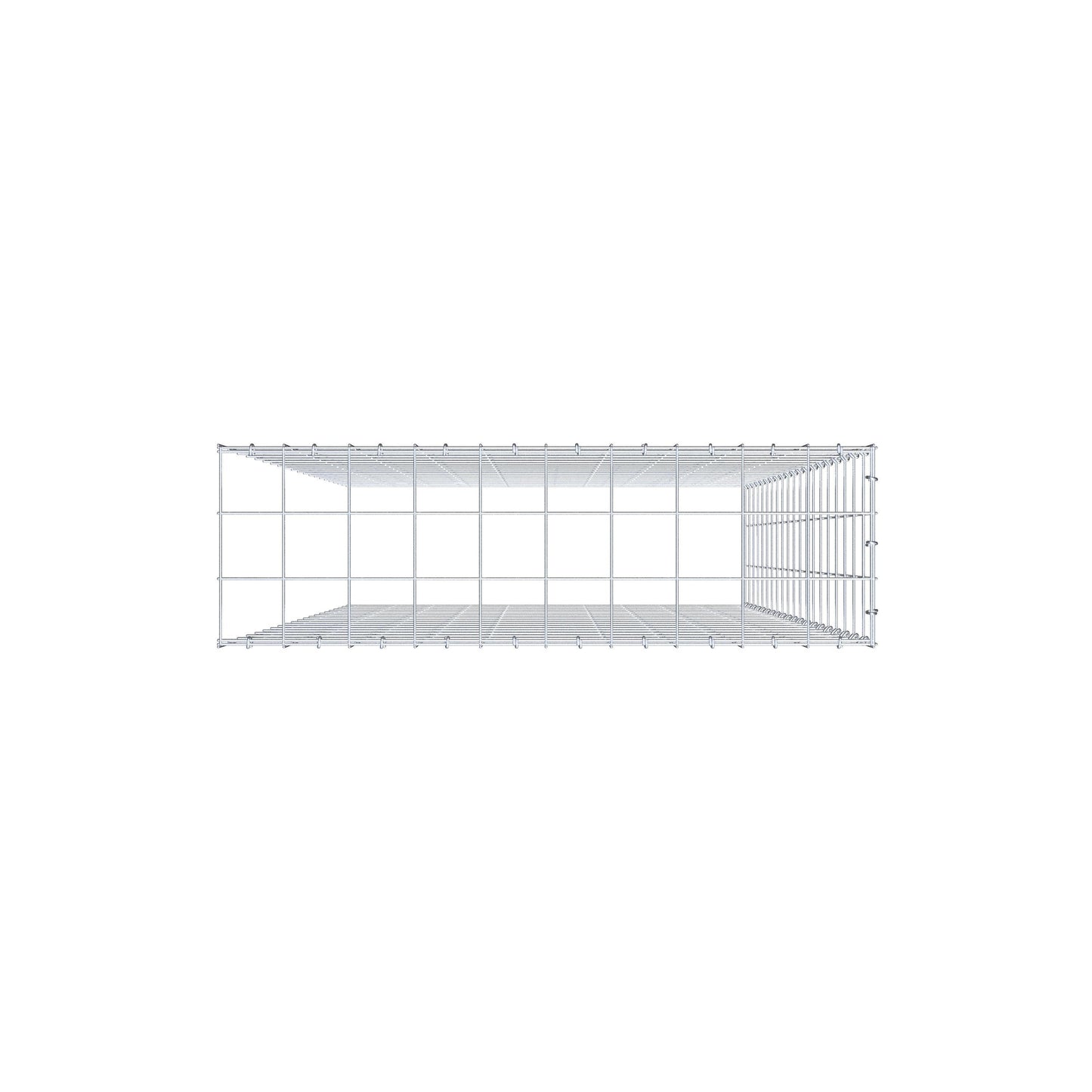 Mounted gabion type 4 200 cm x 100 cm x 30 cm (L x H x D), mesh size 10 cm x 10 cm, C-ring