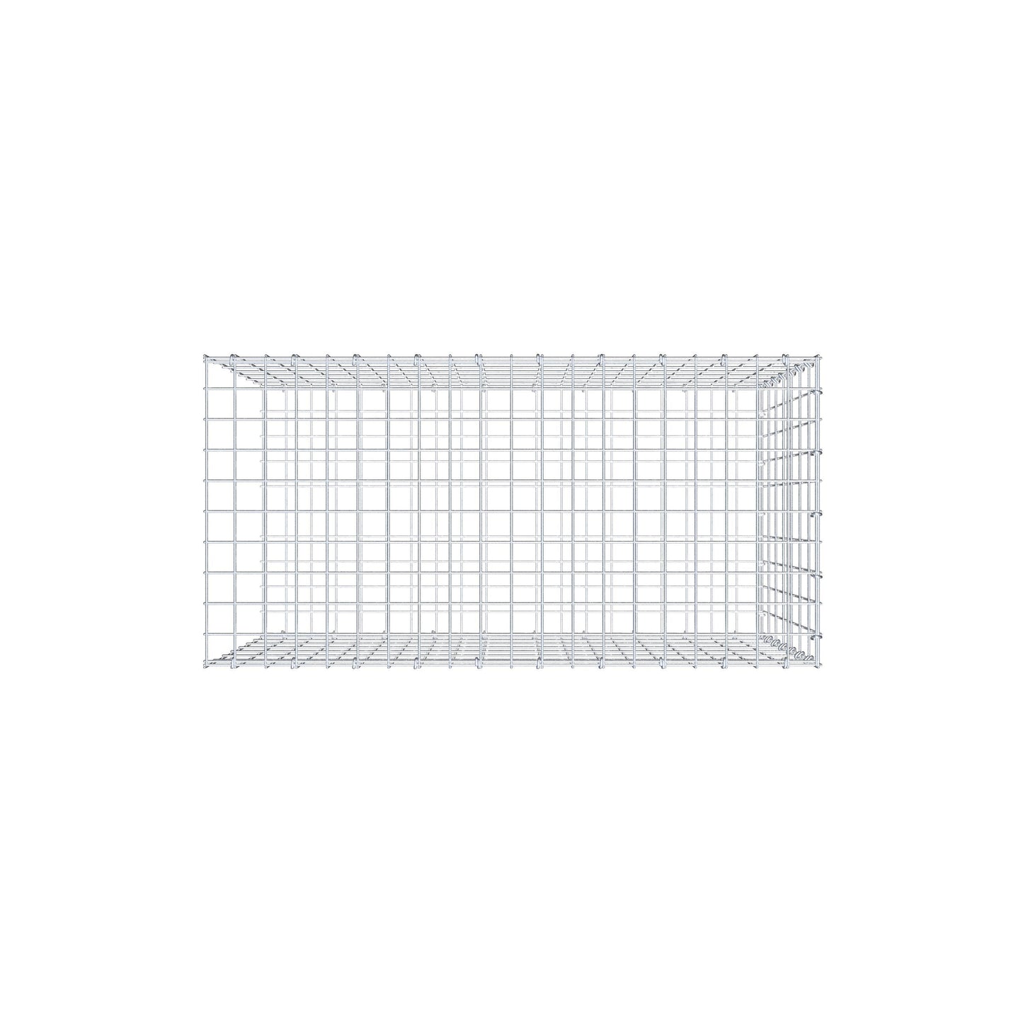 Anbaugabione Typ 2 100 cm x 70 cm x 50 cm, Maschenweite 5 cm x 10 cm, C-Ring