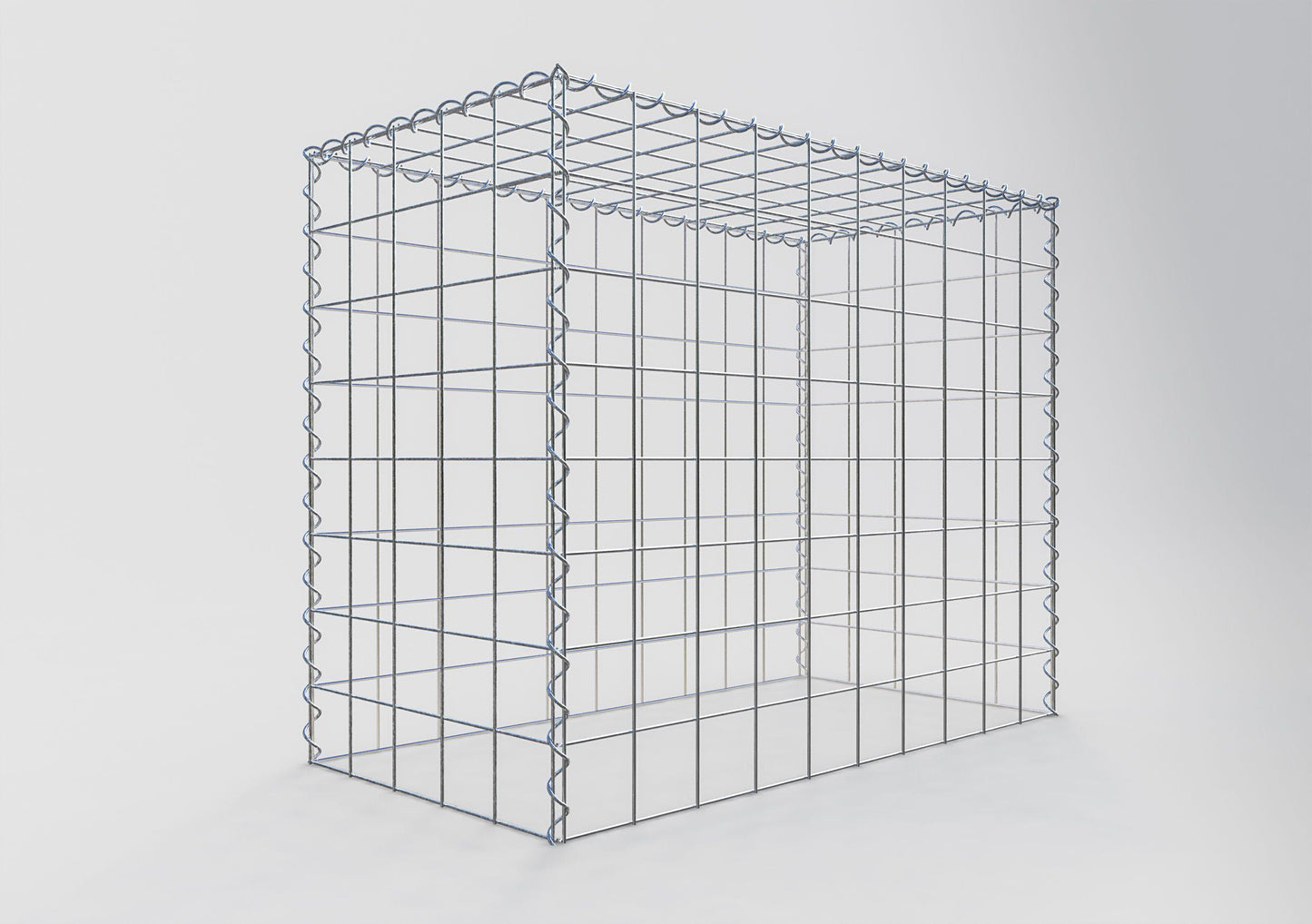 Extra gabion typ 3 100 cm x 80 cm x 50 cm (L x H x D), maskstorlek 10 cm x 10 cm, spiral