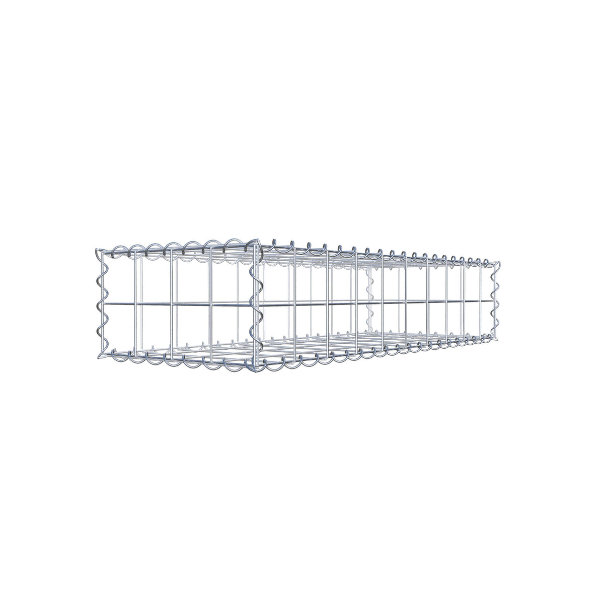 Gabion 100 cm x 20 cm x 40 cm (L x H x P), mailles 10 cm x 10 cm, spirale