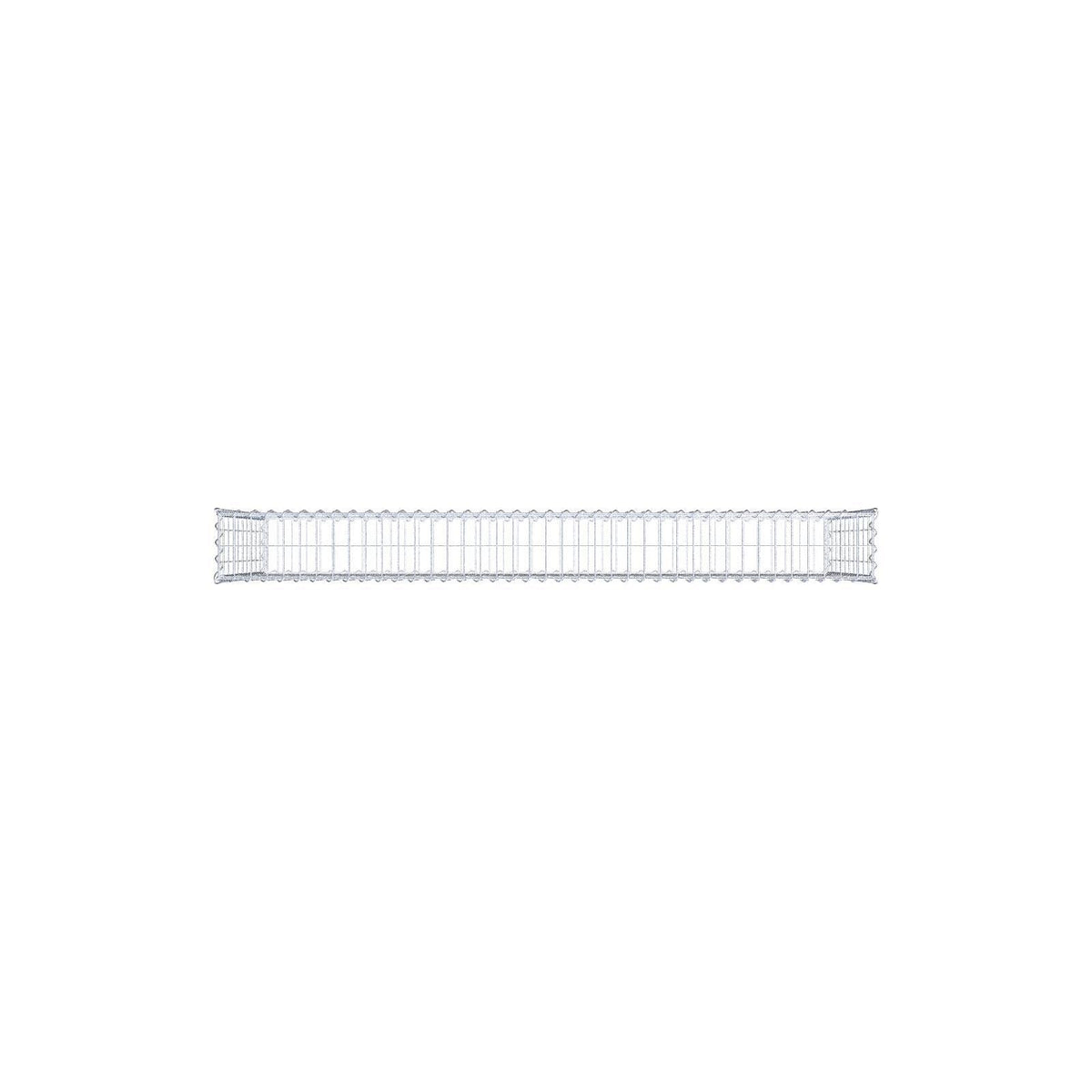 Gabião 200 cm x 100 cm x 20 cm (C x A x P), malhagem 5 cm x 10 cm, espiral