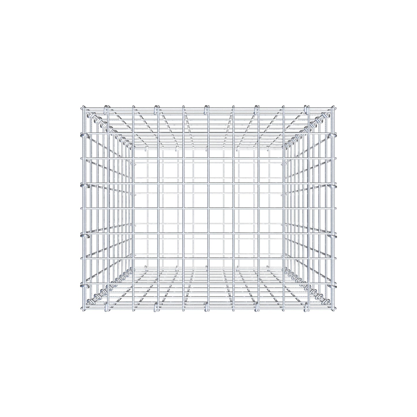 Gabbione 100 cm x 50 cm x 40 cm (L x H x P), maglia 5 cm x 10 cm, anello a C