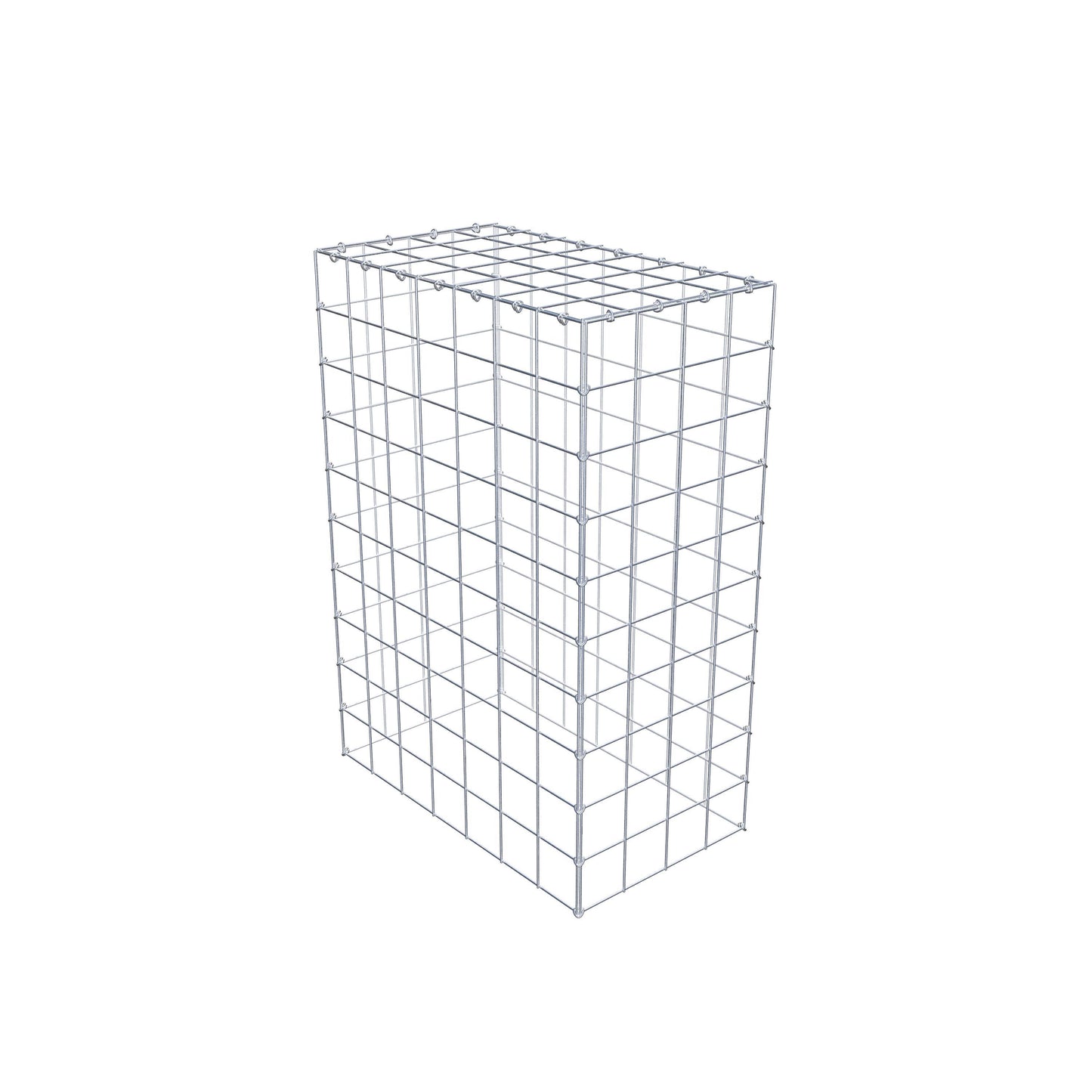 Mounted gabion type 3 100 cm x 70 cm x 40 cm (L x H x D), mesh size 10 cm x 10 cm, C-ring