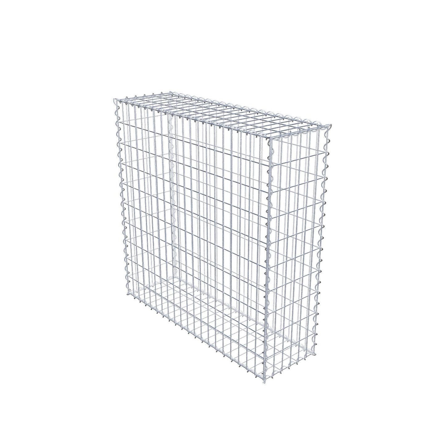 Set of 2 gabions 100 cm x 100 cm x 30 cm (L x H x D), mesh size 5 x 10 cm, spiral