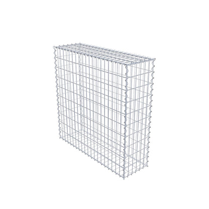 Set of 2 gabions 100 cm x 100 cm x 30 cm (L x H x D), mesh size 5 x 10 cm, spiral