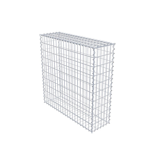 Juego de 2 gaviones de 100 cm x 100 cm x 30 cm (largo x alto x fondo), malla de 5 x 10 cm, en espiral