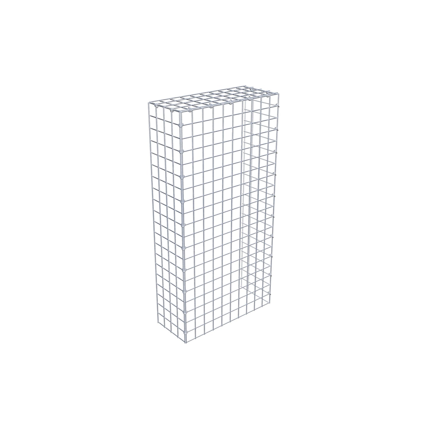 Gavión complementario de tipo 4 100 cm x 20 cm x 50 cm (L x A x P), malla 5 cm x 5 cm, anillo en C