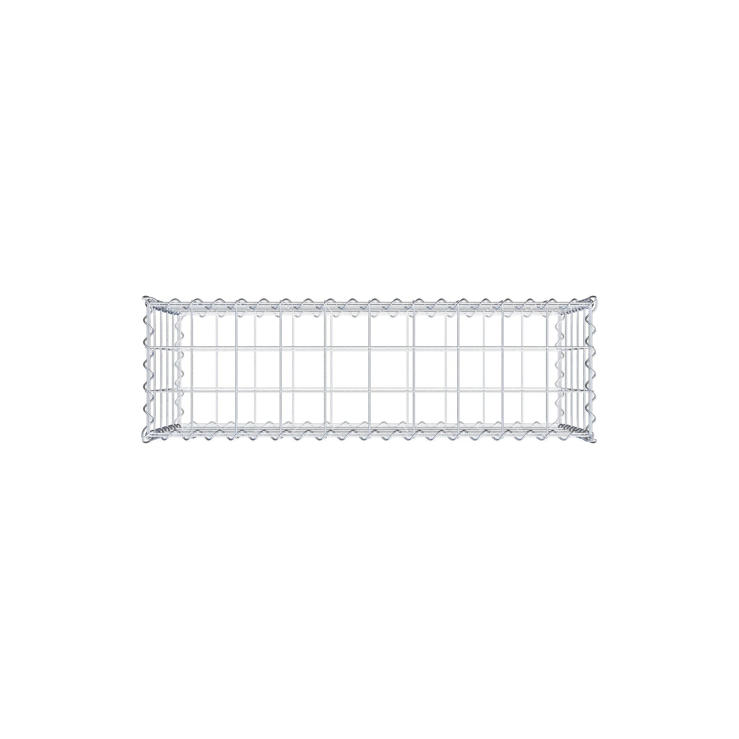 Set of 2 gabions 100 cm x 50 cm x 30 cm (L x H x D), mesh size 10 x 10 cm, spiral