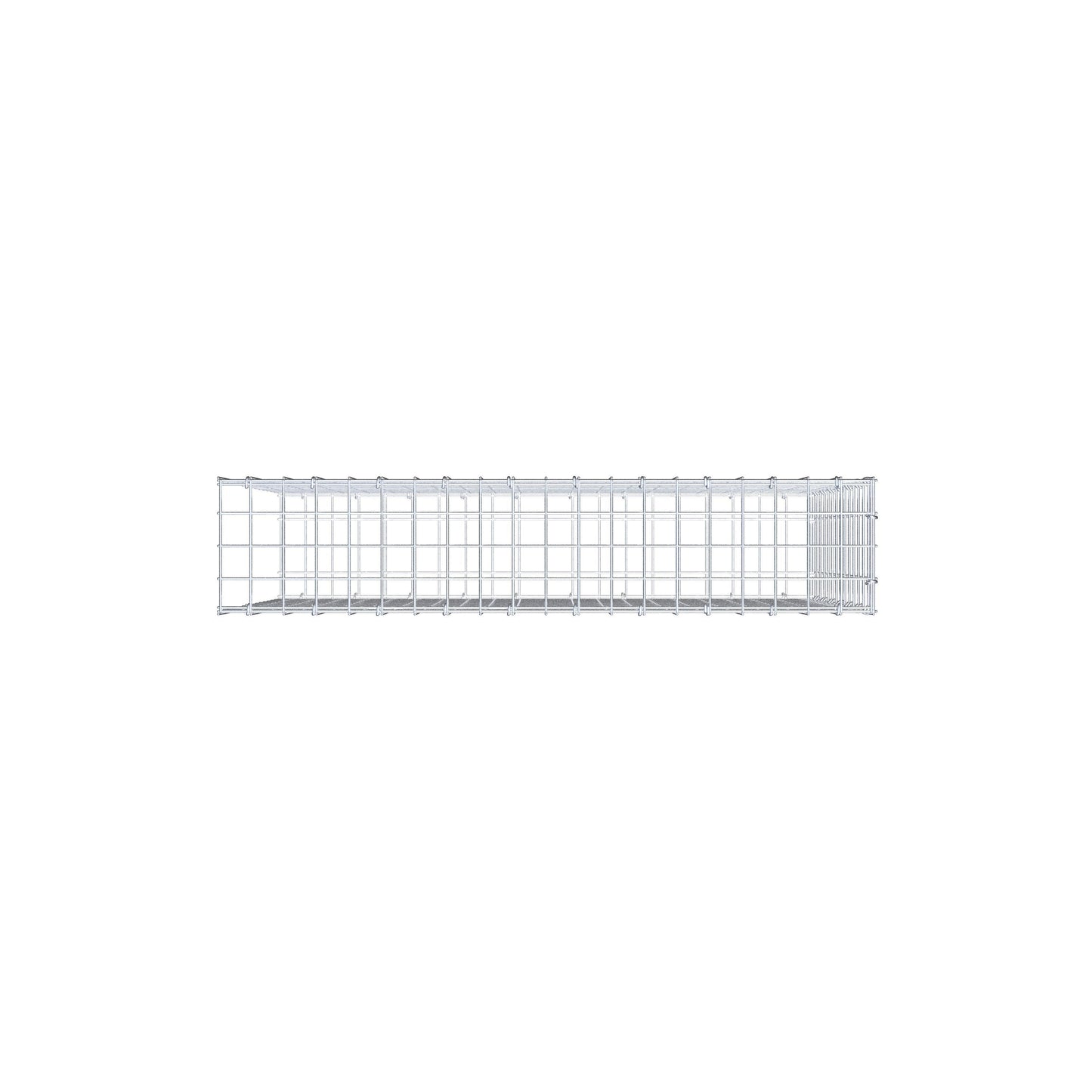 Type 2 oplegkorf 100 cm x 70 cm x 20 cm (L x H x D), maaswijdte 5 cm x 5 cm, C-ring