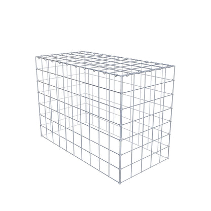 Type 3 oplegkorf 100 cm x 70 cm x 50 cm (L x H x D), maaswijdte 10 cm x 10 cm, C-ring