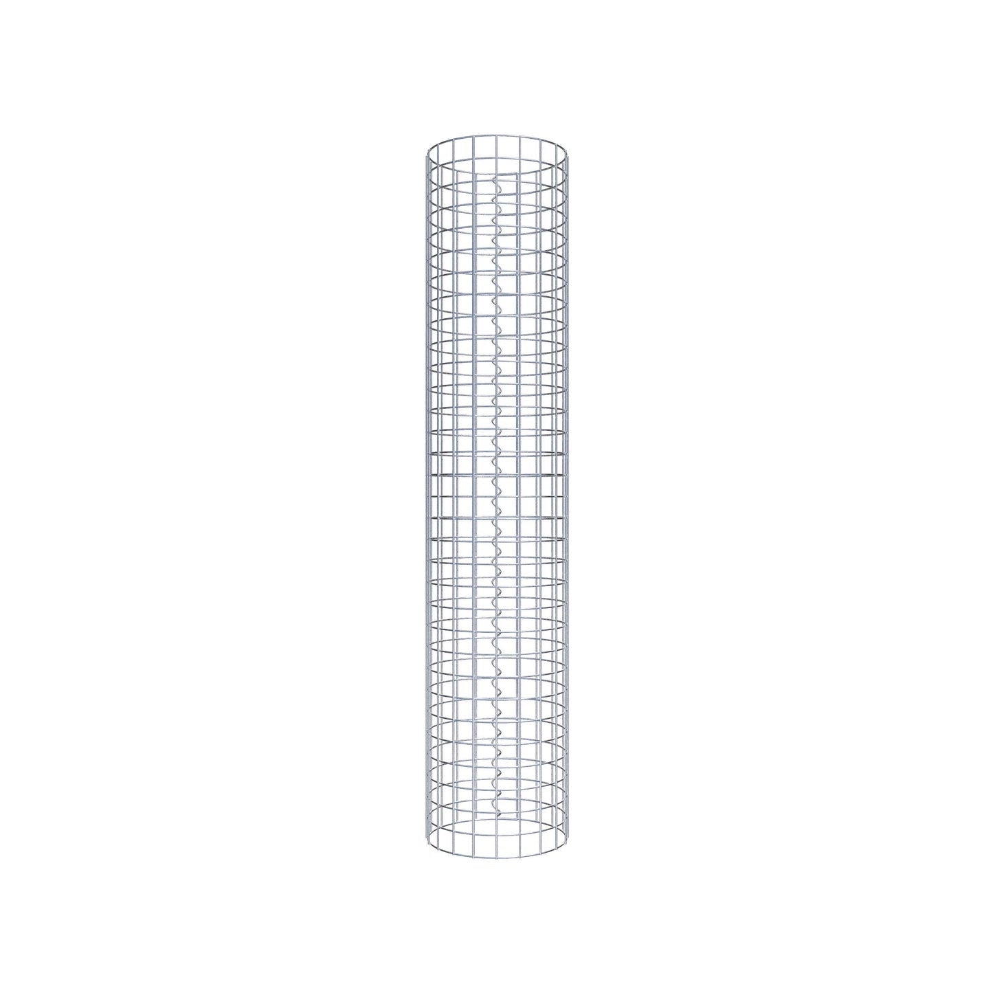 Coluna de gabião redonda 32 cm de diâmetro, 160 cm de altura, malhagem 5 cm x 5 cm