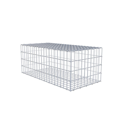 Gabbione 100 cm x 40 cm x 50 cm (L x H x P), maglia 5 cm x 10 cm, anello a C