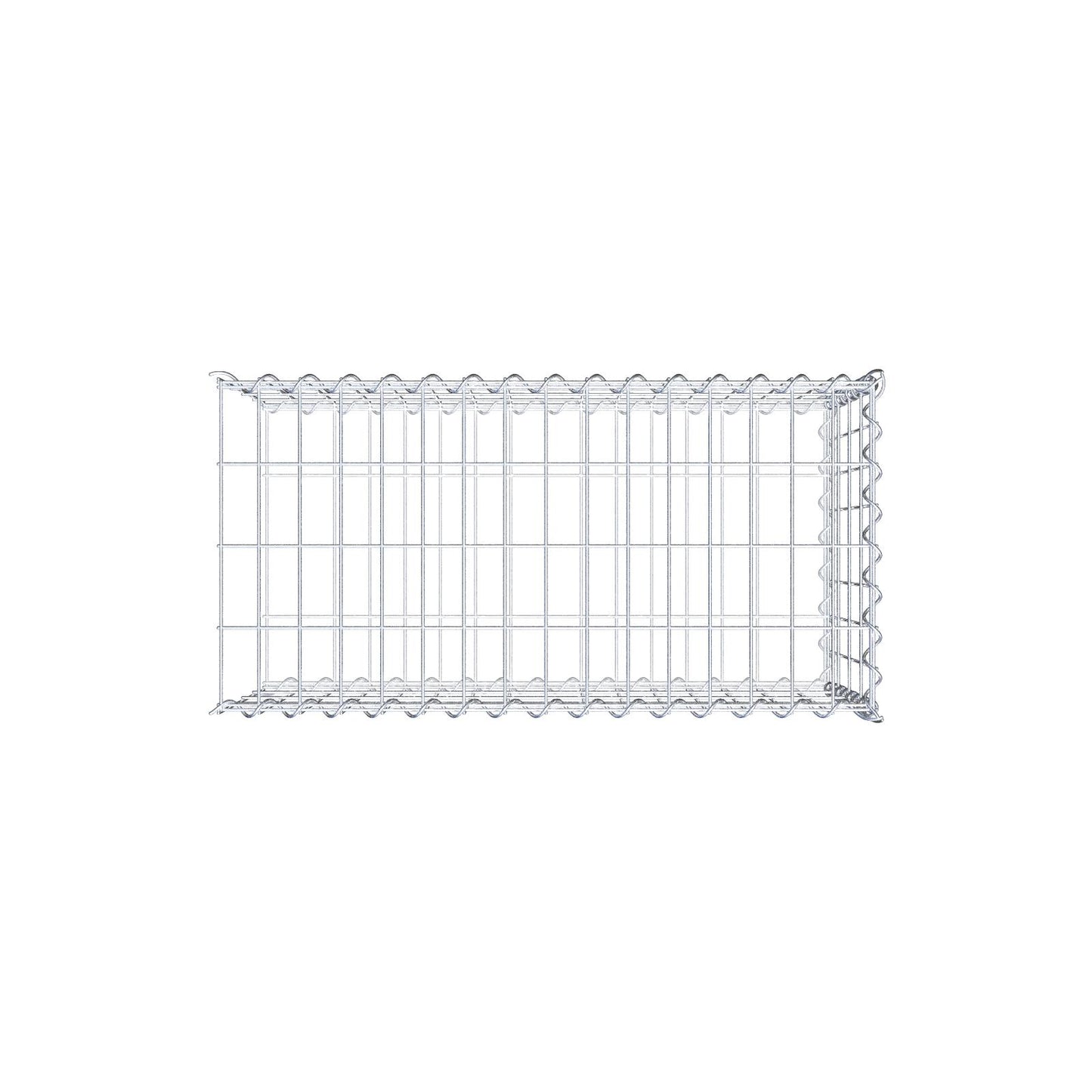 Gabião tipo 2 80 cm x 40 cm x 40 cm (C x A x P), malhagem 5 cm x 10 cm, espiral