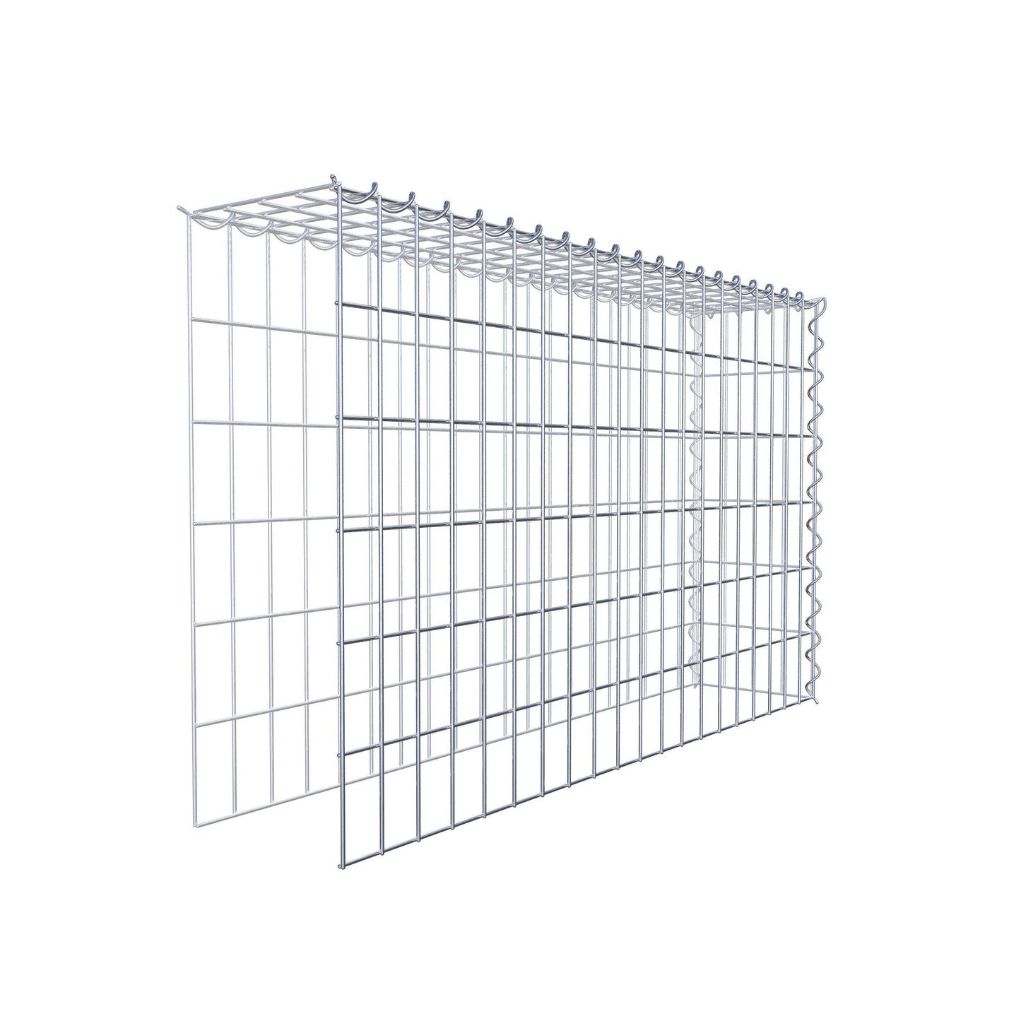 Grown-on gabion type 4 100 cm x 60 cm x 20 cm (L x H x D), mesh size 5 cm x 10 cm, spiral