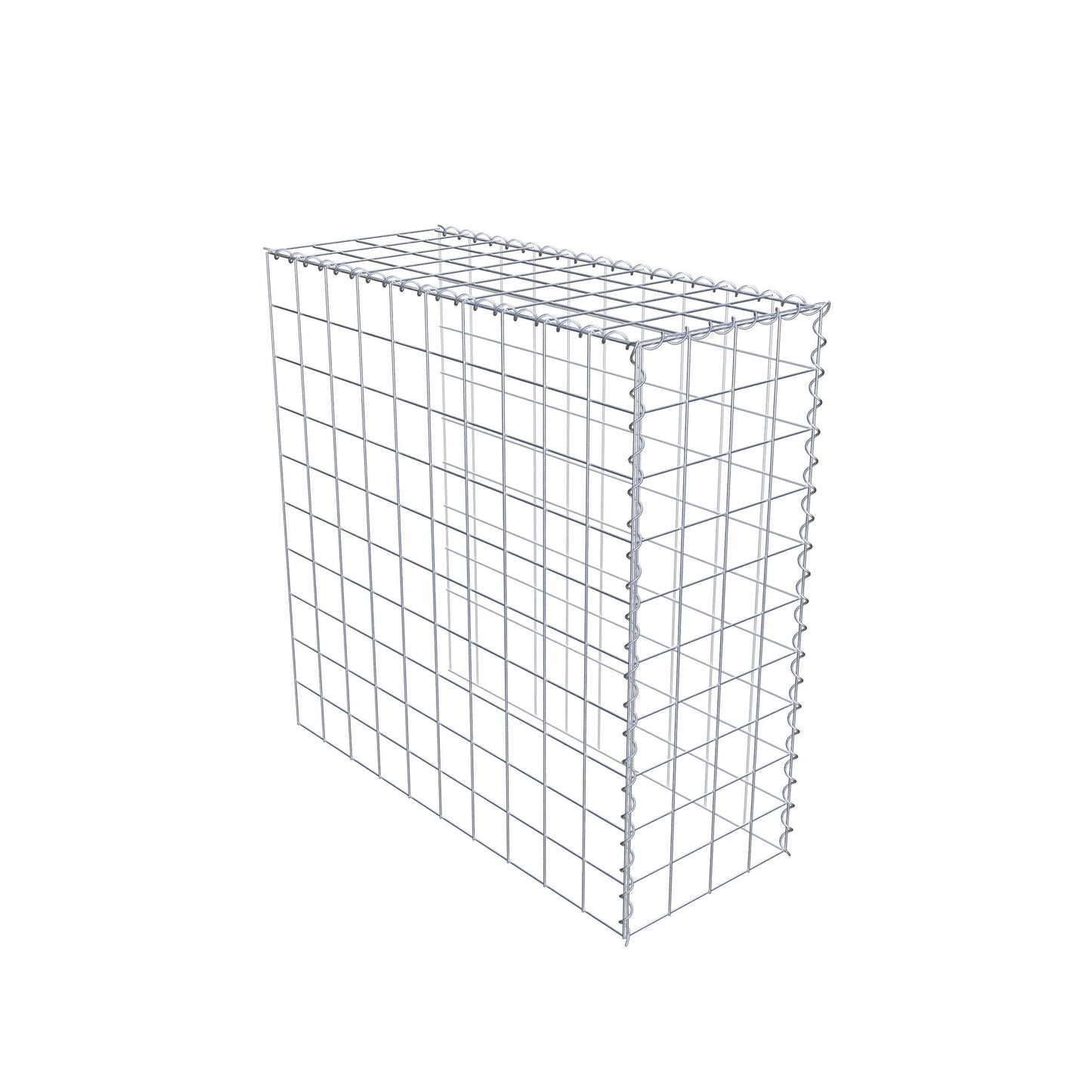 Opvokset gabion type 4 100 cm x 100 cm x 40 cm (L x H x D), maskestørrelse 10 cm x 10 cm, spiral