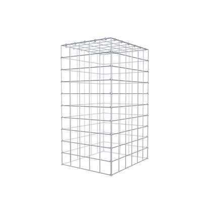 Mounted gabion type 3 100 cm x 60 cm x 50 cm (L x H x D), mesh size 10 cm x 10 cm, C-ring