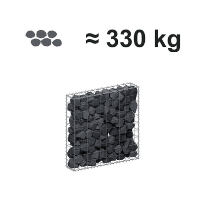 Gabion 100 cm x 100 cm x 20 cm (L x H x D), mesh size 10 cm x 10 cm, spiral