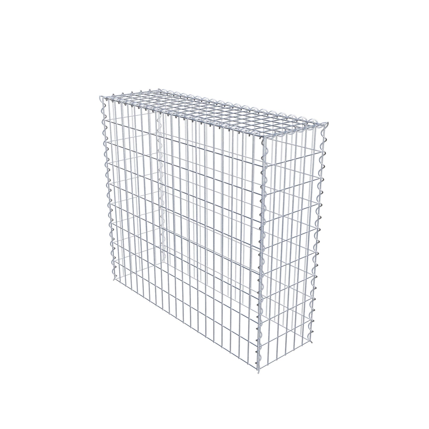Grown-on gabion type 3 100 cm x 90 cm x 30 cm (L x H x D), mesh size 5 cm x 10 cm, spiral