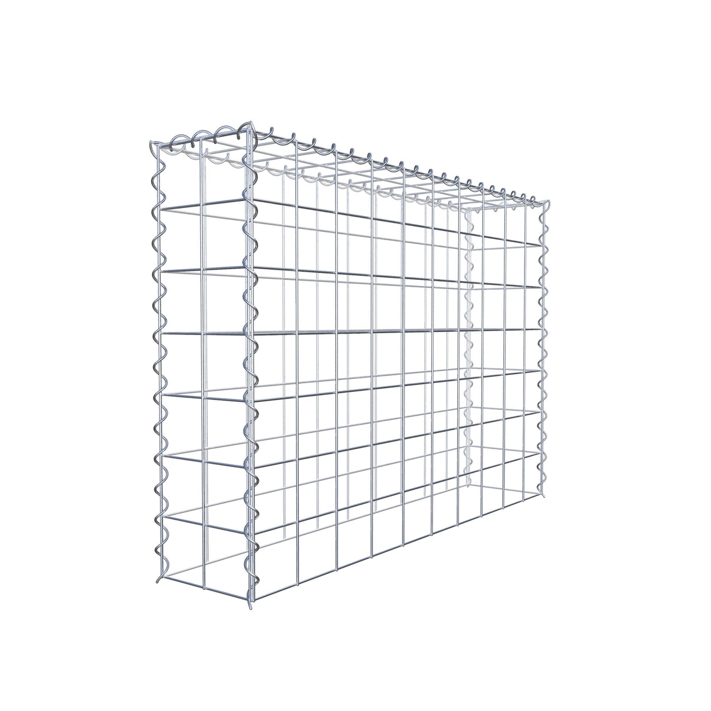 Opvokset gabion type 3 100 cm x 70 cm x 20 cm (L x H x D), maskestørrelse 10 cm x 10 cm, spiral