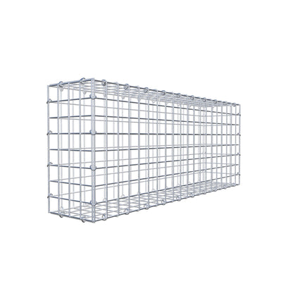 Gavión 100 cm x 40 cm x 20 cm (L x A x P), malla 5 cm x 5 cm, anillo en C