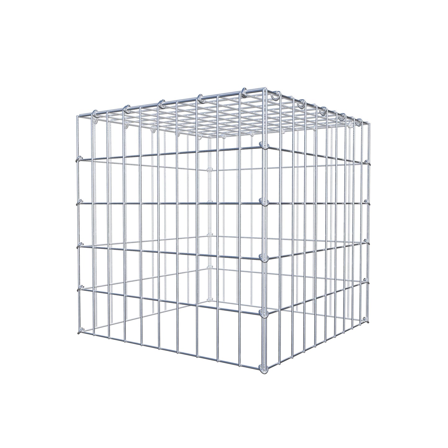 Mounted gabion type 3 50 cm x 50 cm x 50 cm (L x H x D), mesh size 5 cm x 10 cm, C-ring