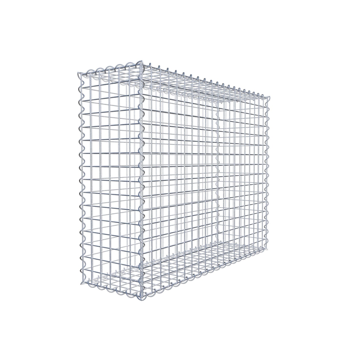 Gabião 100 cm x 80 cm x 30 cm (C x A x P), malhagem 5 cm x 5 cm, espiral