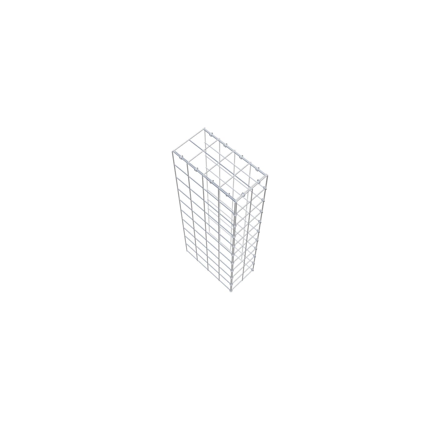Mounted gabion type 4 100 cm x 40 cm x 20 cm (L x H x D), mesh size 10 cm x 10 cm, C-ring
