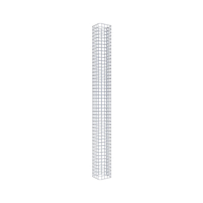 Colonne de gabion carrée 22 cm x 22 cm, 230 cm de hauteur, MW 5 cm x 5 cm