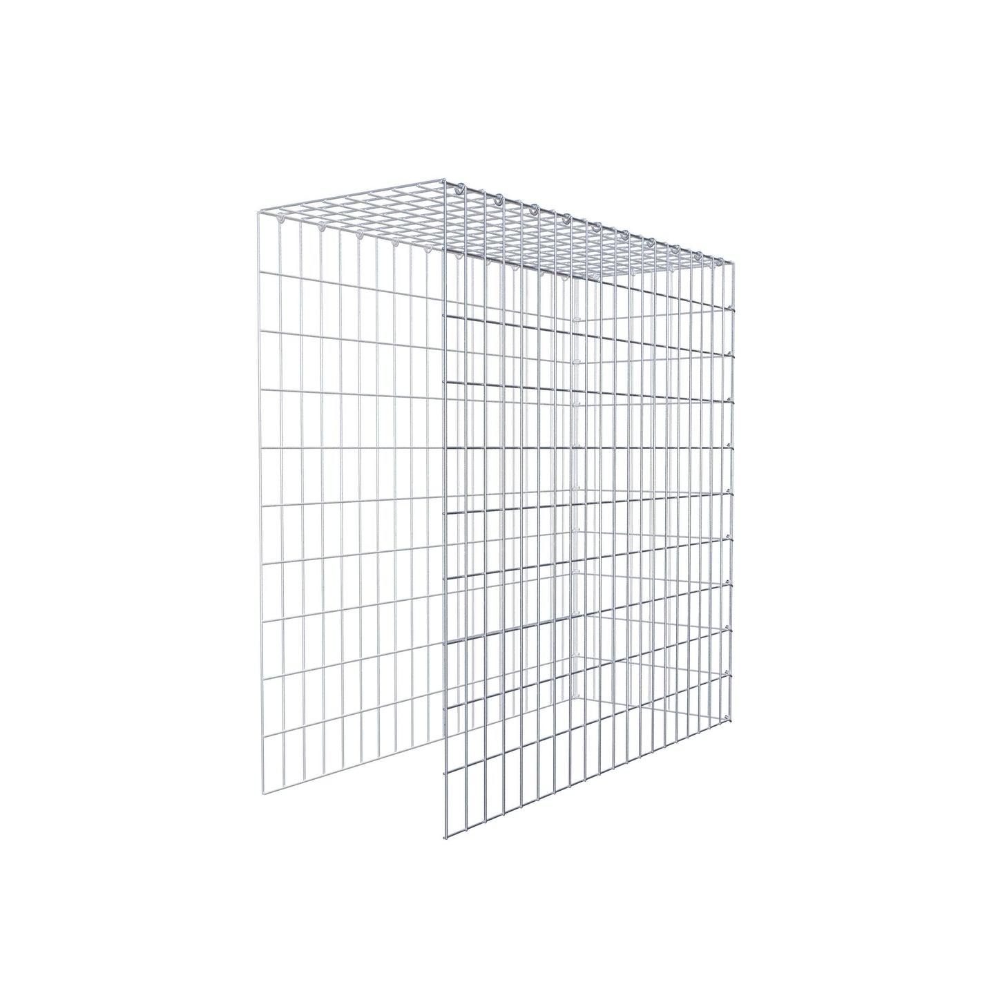 Gabião Tipo 4 100 cm x 100 cm x 40 cm (C x A x P), malhagem 5 cm x 10 cm, anel C