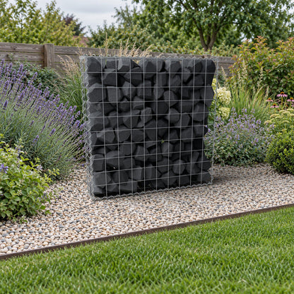 Gabion 100 cm x 100 cm x 20 cm (L x H x D), mesh size 10 cm x 10 cm, spiral