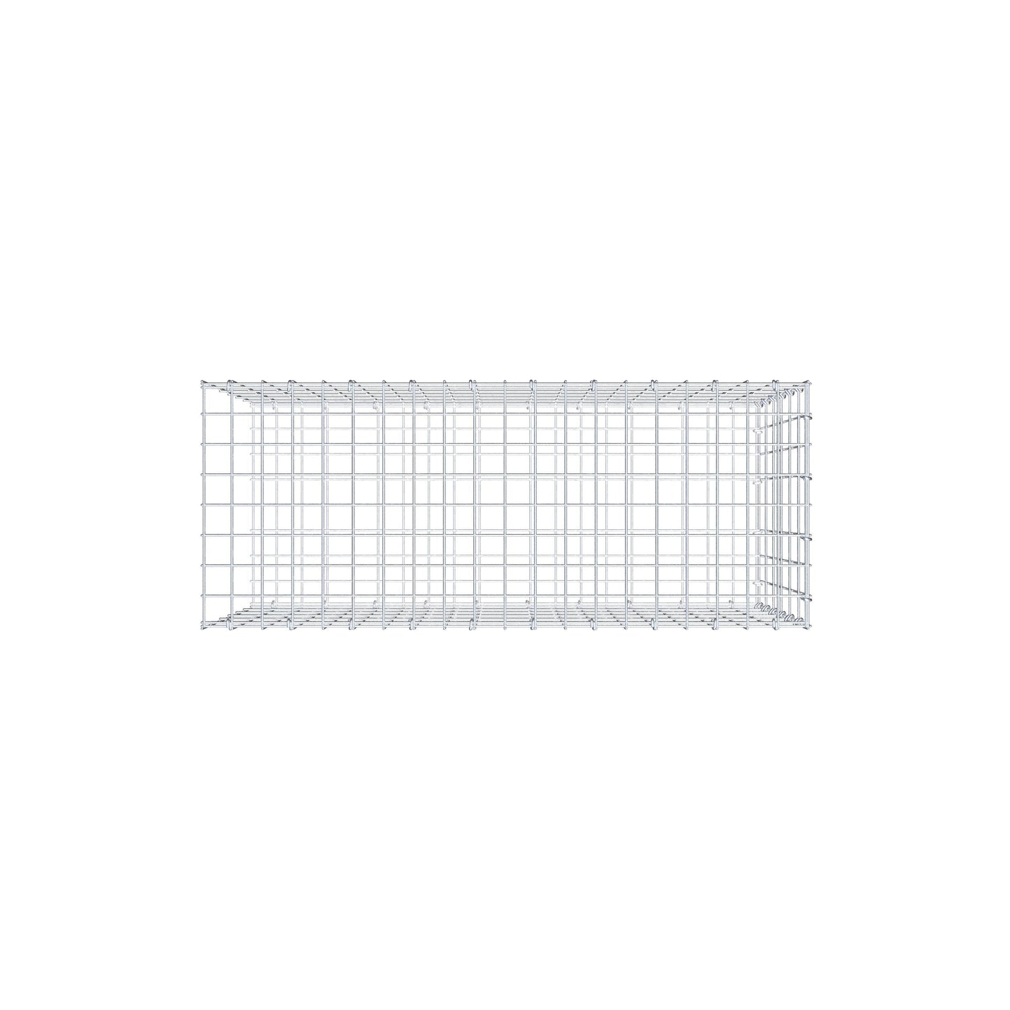 Gabião tipo 2 100 cm x 60 cm x 40 cm, malhagem 5 cm x 10 cm, anel C