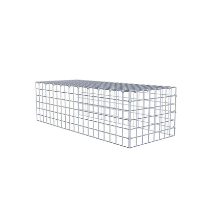 Gabião Tipo 4 100 cm x 30 cm x 40 cm (C x A x P), malhagem 5 cm x 5 cm, anel C