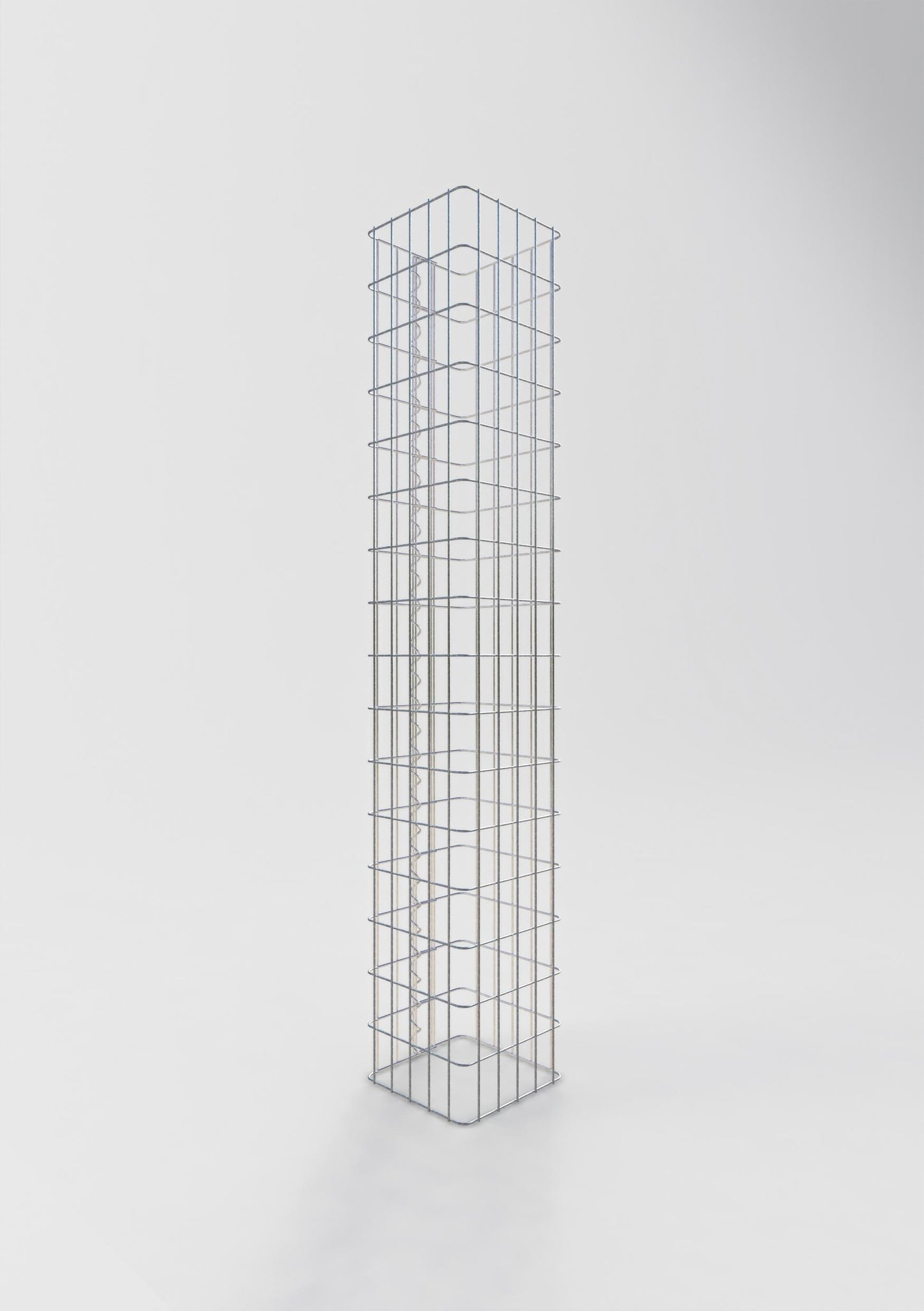 Coluna de gabião quadrada 27 cm x 27 cm, 160 cm de altura, PM 5 cm x 10 cm