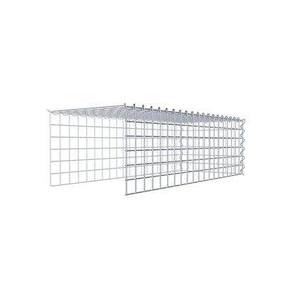 Grown-on gabion type 4 100 cm x 30 cm x 40 cm (L x H x D), mesh size 5 cm x 5 cm, spiral