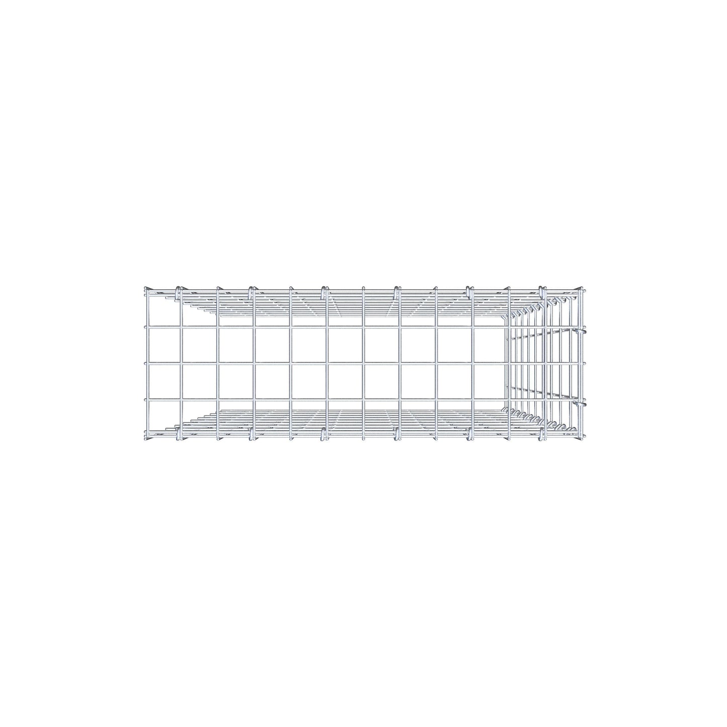 Gabião Tipo 4 100 cm x 60 cm x 20 cm (C x A x P), malhagem 5 cm x 10 cm, anel C