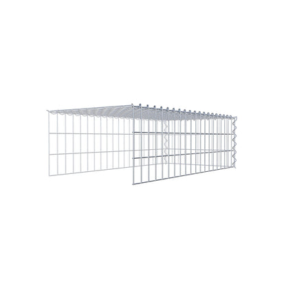 Gabion rapporté type 4 100 cm x 30 cm x 50 cm (L x H x P), mailles 5 cm x 10 cm, spirale