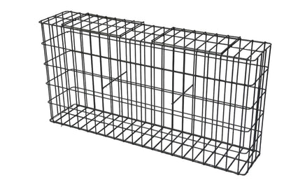 Gabion hot-dip galvanized 102 cm x 52 cm x 22 cm, mesh size 5 cm x 10 cm, fully welded