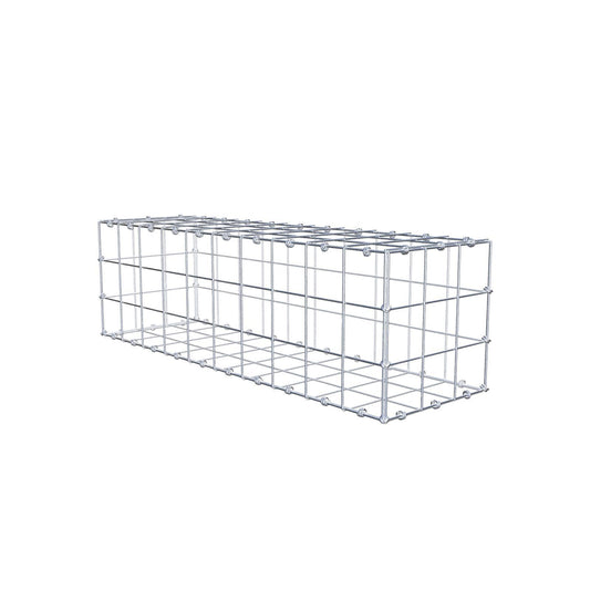 Gabion 100 cm x 30 cm x 30 cm (L x H x D), maskestørrelse 10 x 10 cm, spiralring