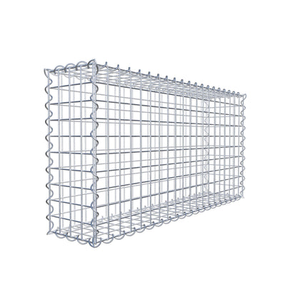 Sats med 2 gabioner 100 cm x 50 cm x 20 cm (L x H x D), maskstorlek 5 x 5 cm, spiral