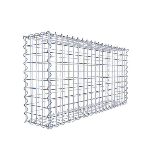 Juego de 2 gaviones de 100 cm x 50 cm x 20 cm (largo x alto x fondo), malla de 5 x 5 cm, en espiral