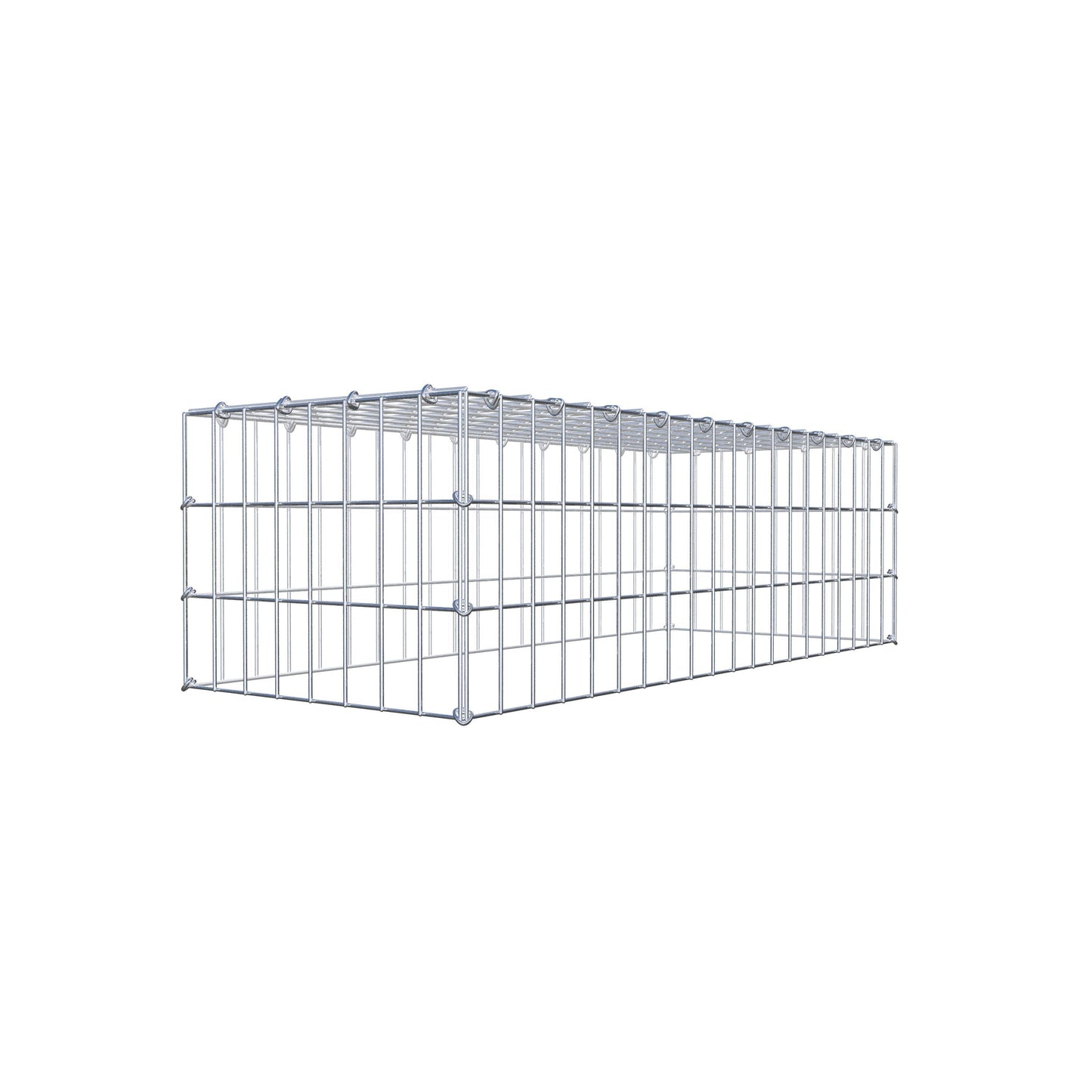 Anbaugabione Typ 3 100 cm x 30 cm x 40 cm (L x H x T), Maschenweite 5 cm x 10 cm, C-Ring