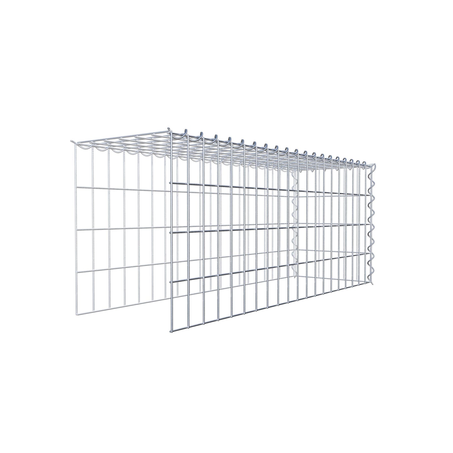 Gabião Tipo 4 100 cm x 40 cm x 30 cm (C x A x P), malhagem 5 cm x 10 cm, espiral